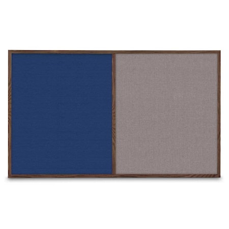 United Visual Products Single Door Radius Corkboard, 36"x36", Sat, UV7002RC-SATIN-COBACC UV7002RC-SATIN-COBACC